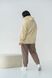Спортивний костюм унісекс з капюшоном демісезонний оверсайз, трьохнитка, колір беж/шоколад tevi-7717 фото 5