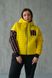 Женская весенняя куртка с капюшоном большого размера желтый р.44-62 tevi-5222 фото 3