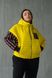 Жіноча весняна куртка з капюшоном великого розміру жовтий р.44-62 tevi-5222 фото 9