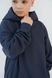 Спортивний дитячий костюм худі з капюшоном + джогери оверсайз трьохнитка демісезонний Графіт tevi-1530 фото 6