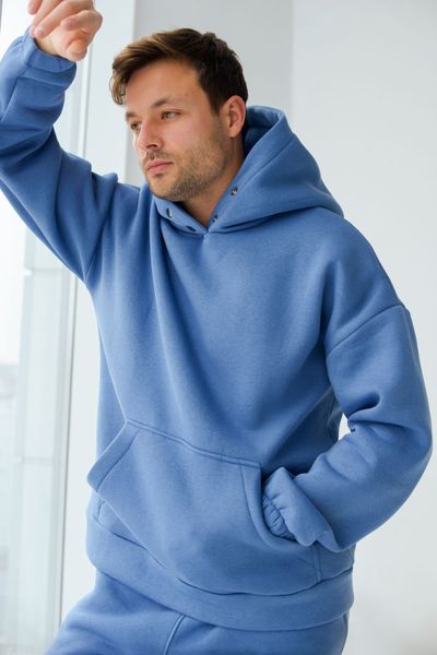Утепленный спортивный костюм унисекс, цвет джинс tevi-7711 фото
