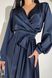 Неперевершена вечірня сукня максі на запах з ніжного шовку армані темно-синій jf- Шик фото 3
