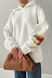 Жіноче худі оверсайз з теплого футера на флісі Урбан білий jf-урбан фото 3