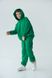 Спортивний дитячий костюм худі з капюшоном + джогери оверсайз трьохнитка демісезонний Зелений tevi-1530 фото 7