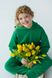 Спортивний дитячий костюм худі з капюшоном + джогери оверсайз трьохнитка демісезонний Зелений tevi-1530 фото 5
