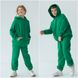 Спортивный детский костюм худи с капюшоном + джогеры оверсайз трехнить демисезонный Зеленый tevi-1530 фото 1
