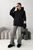Женское худи оверсайз из теплого футера на флисе Урбан черный jf-урбан фото