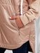 Женская комбинированная куртка с капюшоном батал демисезон бежевый с 42 по 58 размер tevi-5188 фото 5