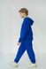 Спортивный детский костюм худи с капюшоном + джогеры оверсайз трехнить демисезонный Электрик tevi-1530 фото 4