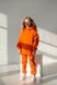 Дитячий теплий спортивний костюм на флісі унісекс помаранчевий tevi-1520 фото 1