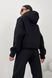 Женский теплый спортивный прогулочный костюм оверсайз на флисе с капюшоном черный jf-каліфорнія фото 7