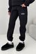 Жіночий теплий спортивний прогулянковий костюм оверсайз на флісі з капюшоном чорний jf-каліфорнія фото 6