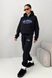 Женский теплый спортивный прогулочный костюм оверсайз на флисе с капюшоном черный jf-каліфорнія фото 9