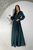 Неперевершена вечірня сукня максі на запах з ніжного шовку армані смарагдовий (ізумруд) jf- Шик фото