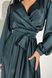 Неперевершена вечірня сукня максі на запах з ніжного шовку армані смарагдовий (ізумруд) jf- Шик фото 3