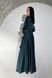 Неперевершена вечірня сукня максі на запах з ніжного шовку армані смарагдовий (ізумруд) jf- Шик фото 2