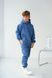 Дитячий теплий спортивний костюм на флісі унісекс колір джинс tevi-1520 фото 4