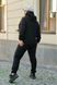 Утеплений спортивний костюм унісекс, чорний tevi-7711 фото 3