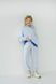Спортивний дитячий костюм худі з капюшоном + джогери оверсайз трьохнитка демісезонний Сірий меланж tevi-1530 фото 4
