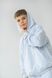 Спортивний дитячий костюм худі з капюшоном + джогери оверсайз трьохнитка демісезонний Сірий меланж tevi-1530 фото 10