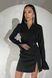 Необычное молодежное платье из костюмной ткани черного цвета jf- Клеменс фото 6