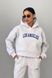 Женский теплый спортивный прогулочный костюм оверсайз на флисе с капюшоном меланж jf-каліфорнія фото 7