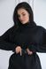 Женский теплый удлиненный свитер туника размер 42-56 черный rm-СВ 0122 фото 8