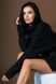 Жіночний теплий подовжений светр туніка розмір 42-56 чорний rm-СВ 0122 фото 7
