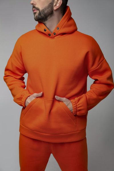 Утепленный спортивный костюм унисекс, оранжевый tevi-7711 фото