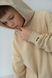 Спортивний дитячий костюм худі з капюшоном + джогери оверсайз трьохнитка демісезонний Беж/Шоколад tevi-1530 фото 7