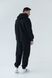Спортивний костюм унісекс з капюшоном демісезонний оверсайз, трьохнитка, колір чорний tevi-7717 фото 5