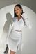 Незвичайне молодіжне плаття із костюмної тканини білого кольору jf- Клеменс фото 2