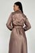 Вечернее платье макси с поясом из атласа цвета мокко jf-юнона фото 6