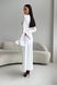 Нарядний жіночий костюм Блуза+Спідниця з атласу белого цвета jf-ліліан фото 4