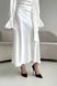 Нарядний жіночий костюм Блуза+Спідниця з атласу белого цвета jf-ліліан фото 2