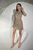 Незвичайне молодіжне плаття із костюмної тканини бежевого кольору jf- Клеменс фото