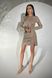 Незвичайне молодіжне плаття із костюмної тканини бежевого кольору jf- Клеменс фото 3