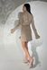 Незвичайне молодіжне плаття із костюмної тканини бежевого кольору jf- Клеменс фото 6