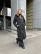 Жіноче зимове пальто з капюшоном чорного кольору MiD-140 фото 1