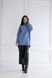 Женский теплый удлиненный свитер туника размер 42-56 голубой rm-СВ 0122 фото 15