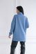 Женский теплый удлиненный свитер туника размер 42-56 голубой rm-СВ 0122 фото 16