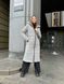 Жіноче зимове пальто з капюшоном сірого кольору MiD-140 фото 3