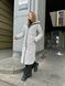 Жіноче зимове пальто з капюшоном сірого кольору MiD-140 фото 12