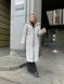 Жіноче зимове пальто з капюшоном сірого кольору MiD-140 фото 1