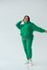 Спортивний костюм унісекс з капюшоном демісезонний оверсайз, трьохнитка, колір зелений tevi-7717 фото 2