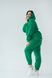 Спортивний костюм унісекс з капюшоном демісезонний оверсайз, трьохнитка, колір зелений tevi-7717 фото 3