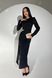 Вечірня сукня максі з високим фігурним вирізом збоку чорний jf- Авелін фото 1