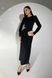 Вечернее платье макси с высоким фигурным вырезом сбоку черный jf- Авелін фото 4
