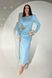 Вечернее платье макси с высоким фигурным вырезом сбоку голубой jf- Авелін фото 2