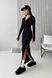 Стильное теплое миди платье с капюшоном ангора черного цвета jf-жозе фото 5